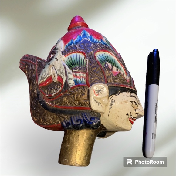 Fabulous, Antique, Hand-Made Puppet Head - Picture 2 of 9